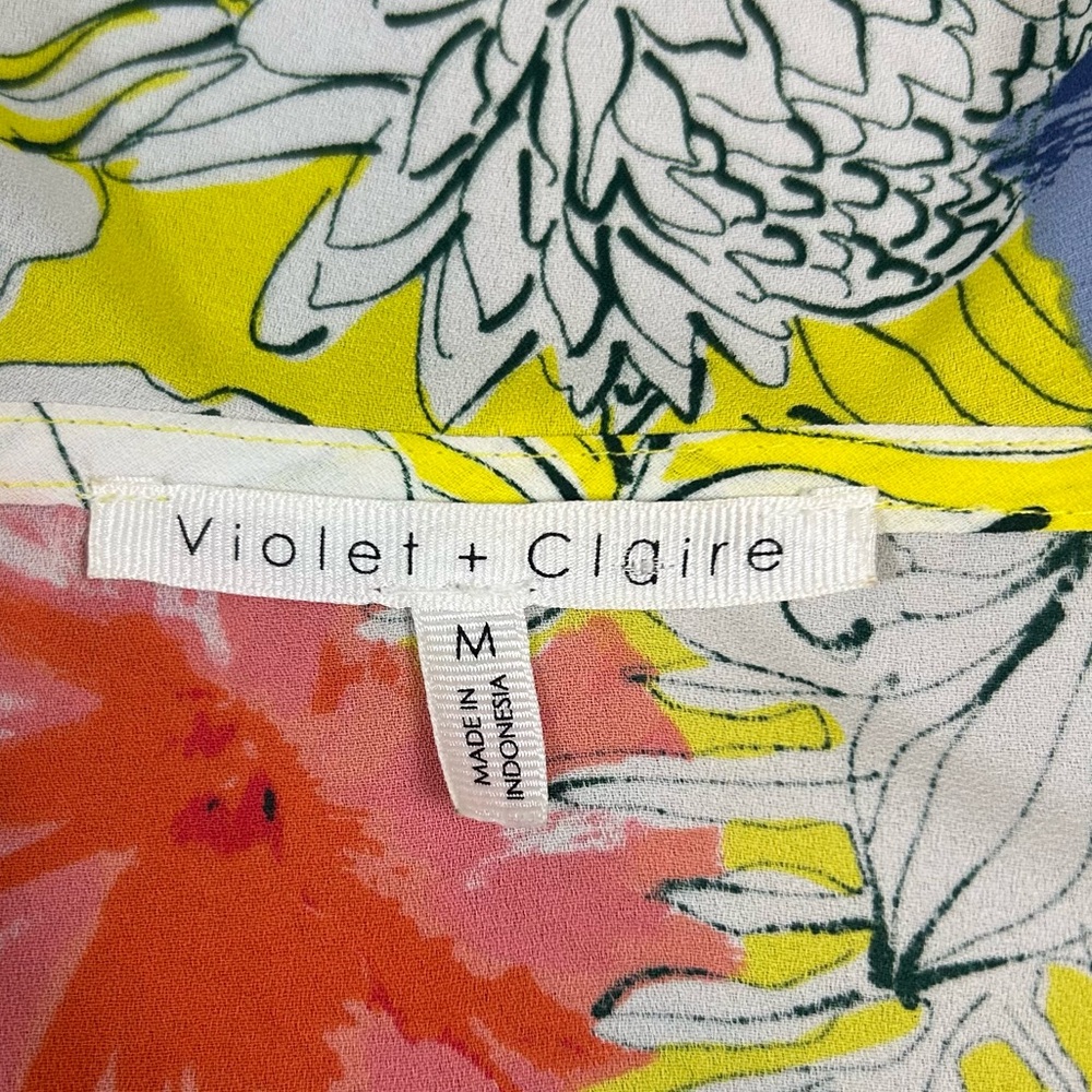 Floral Ruffle Wrap Top in Yellow - Picture 7 of 8